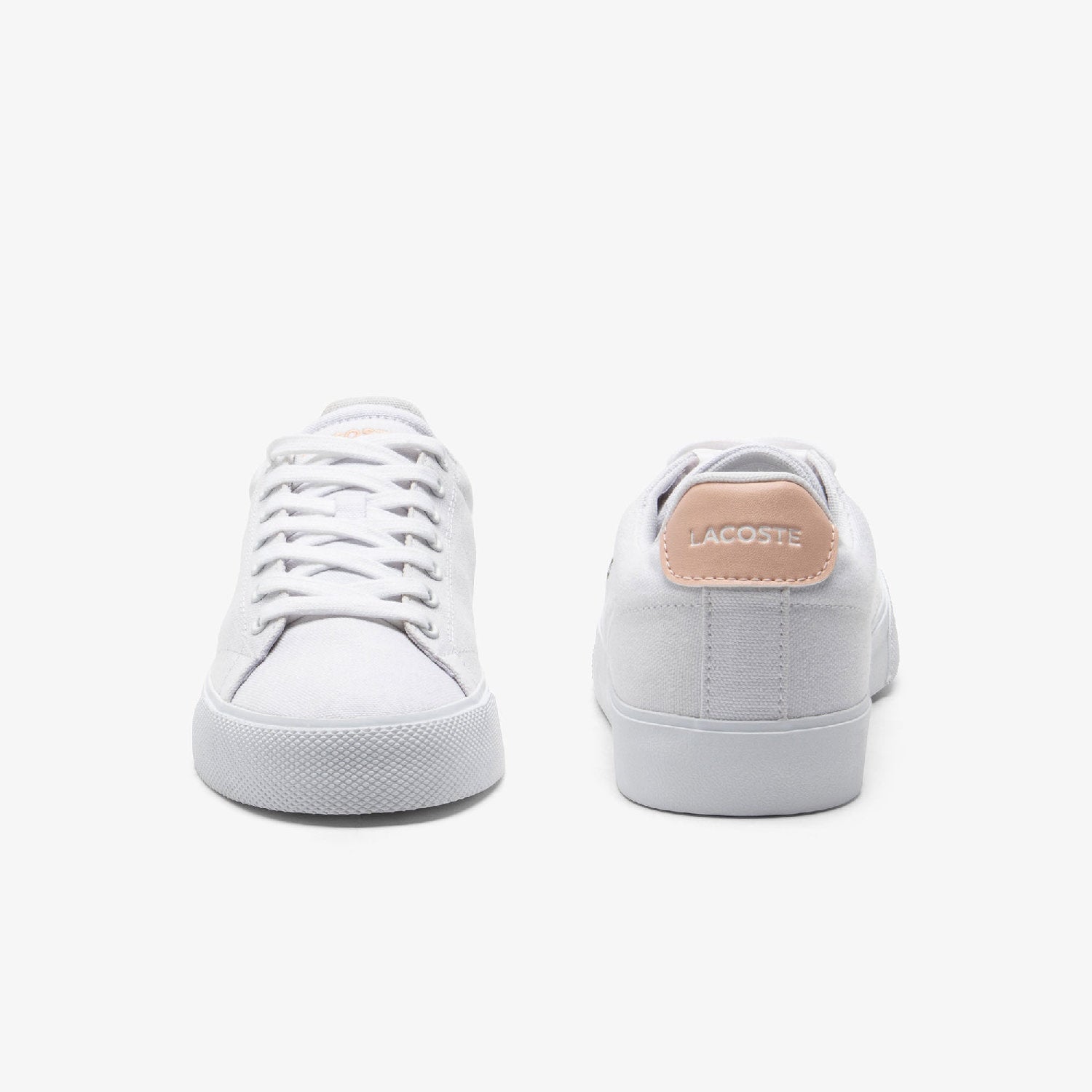 Sneakers basses en tissu - White & Light Pink