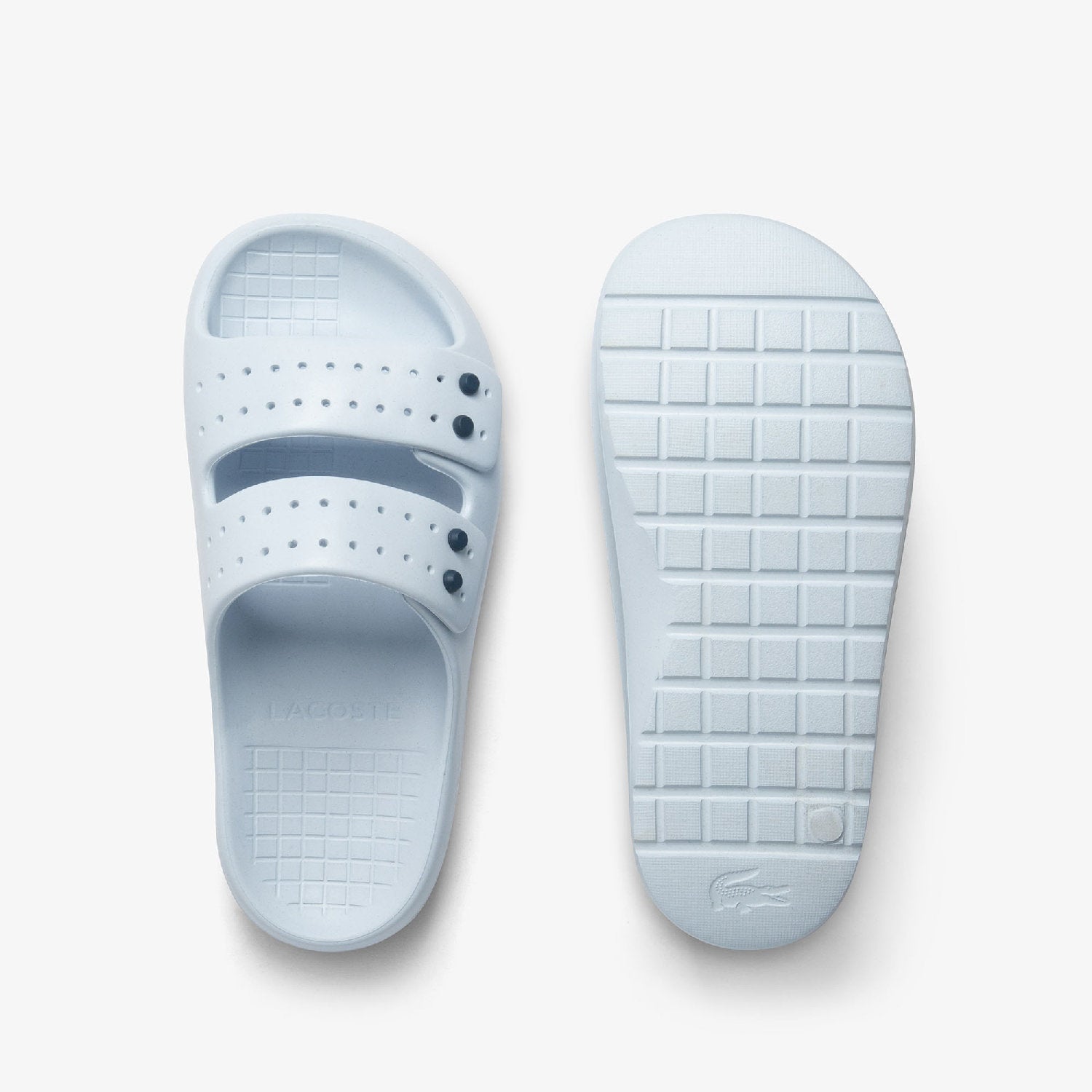 Mules Serve Strap ajourées - Light Blue & Navy
