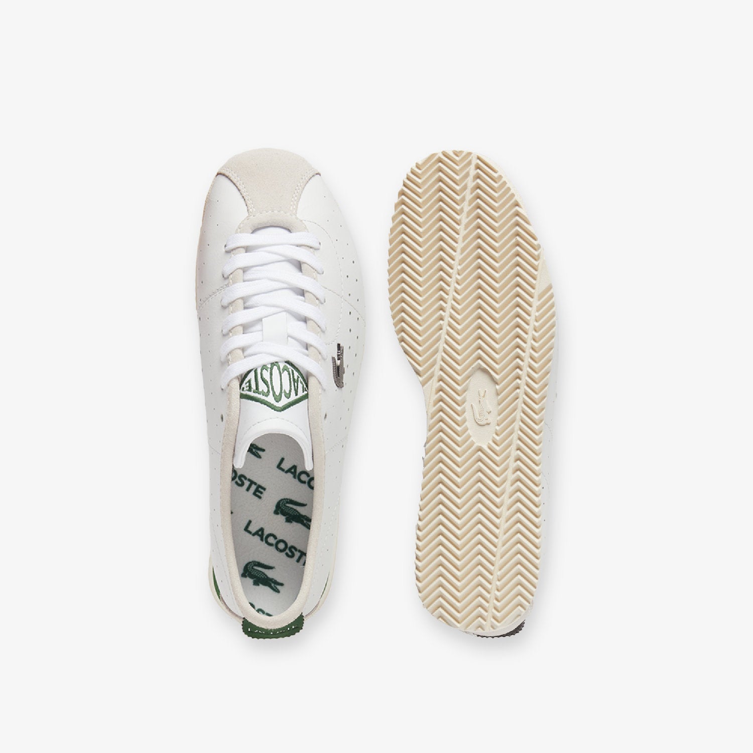 Sneakers Club-Low en cuir - White & Dark Green
