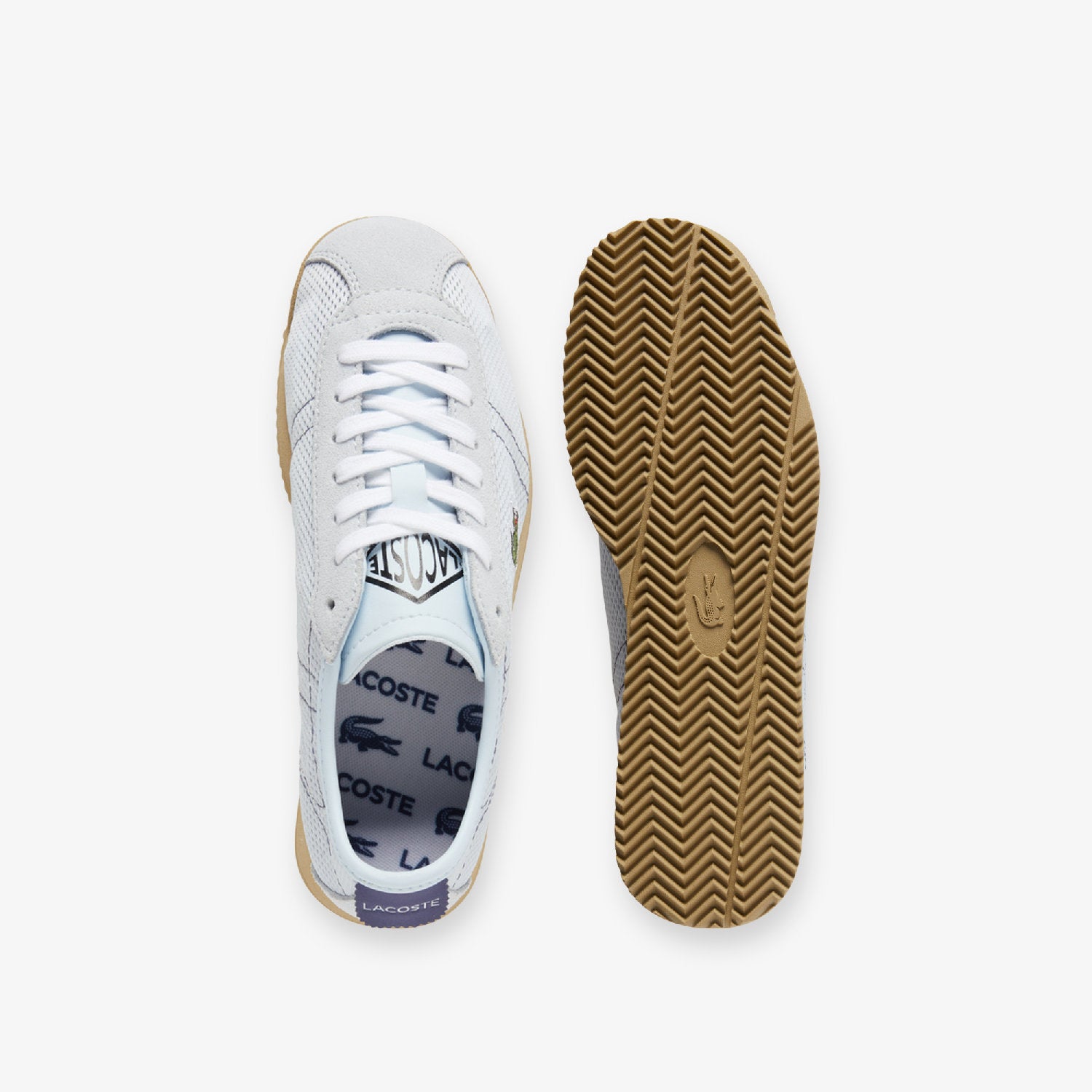 Club-Low fabric sneakers - Light Blue & Brown