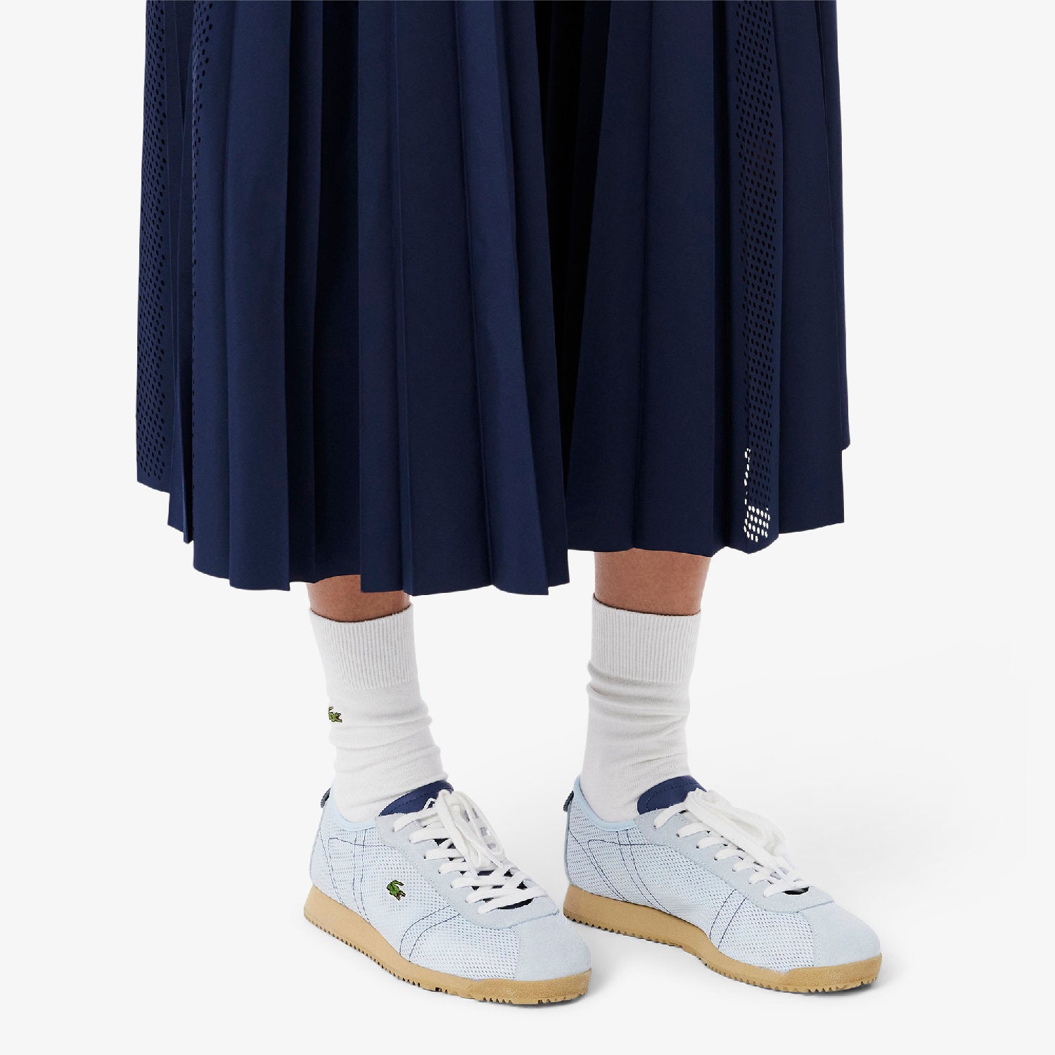 Club-Low fabric sneakers - Light Blue & Brown
