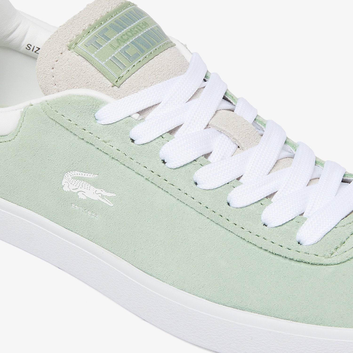 Sneakers Baseshot en daim - Green & White