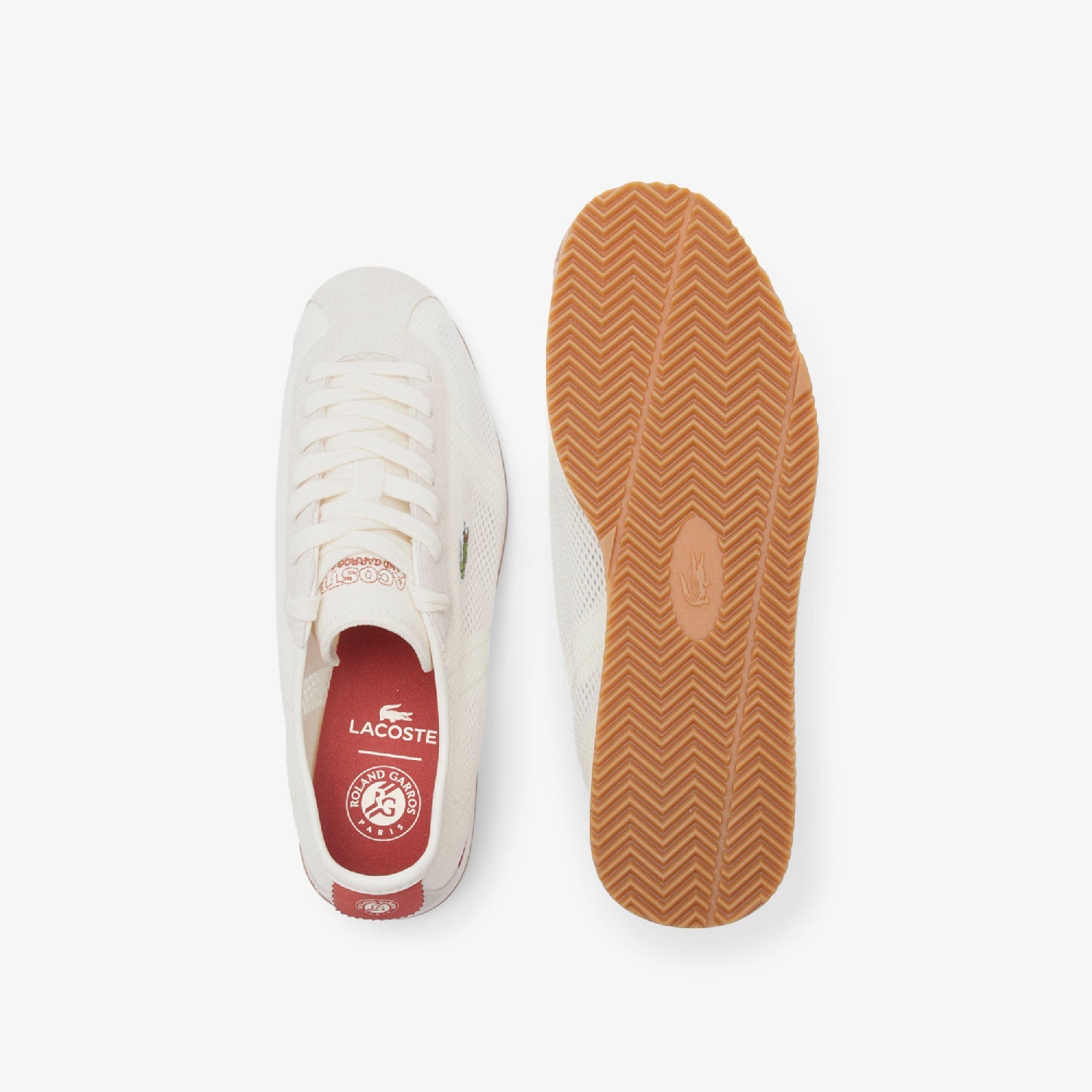 Sneakers Club-Low Lacoste x Roland-Garros - Off White & Gum