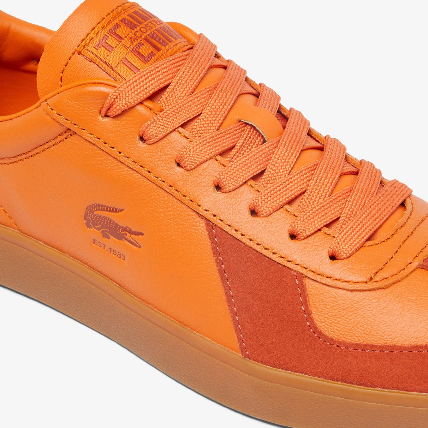 Sneakers Baseshot Pro en cuir - Orange & Gum