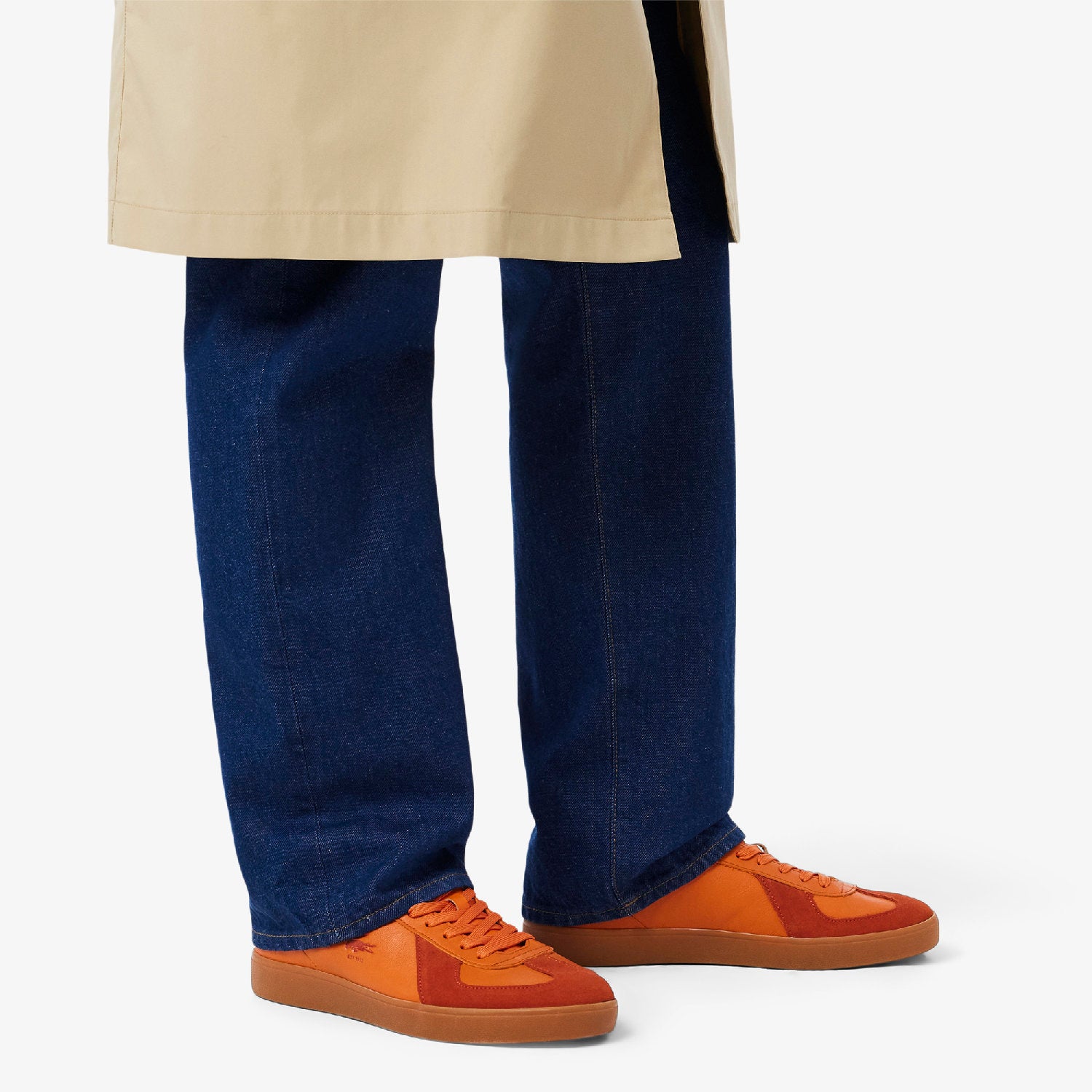 Sneakers Baseshot Pro en cuir - Orange & Gum