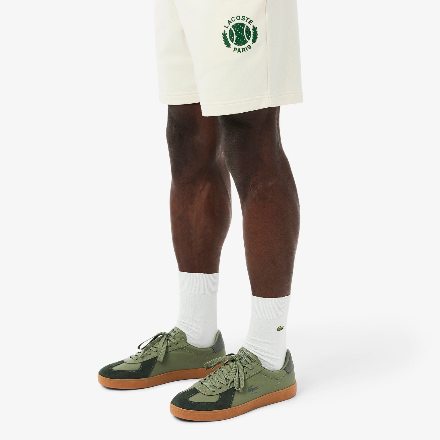 Sneakers Baseshot Pro en cuir - Khaki & Gum