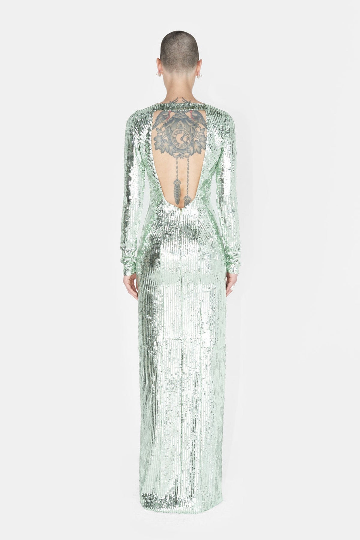 Robe longue Adela à paillettes - Sea Glass