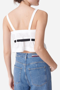 Top bretelle Caraco - Blanc