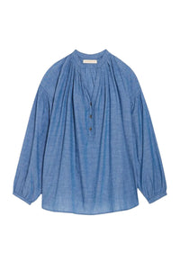 Blouse à col rond Nipoa - Chambray
