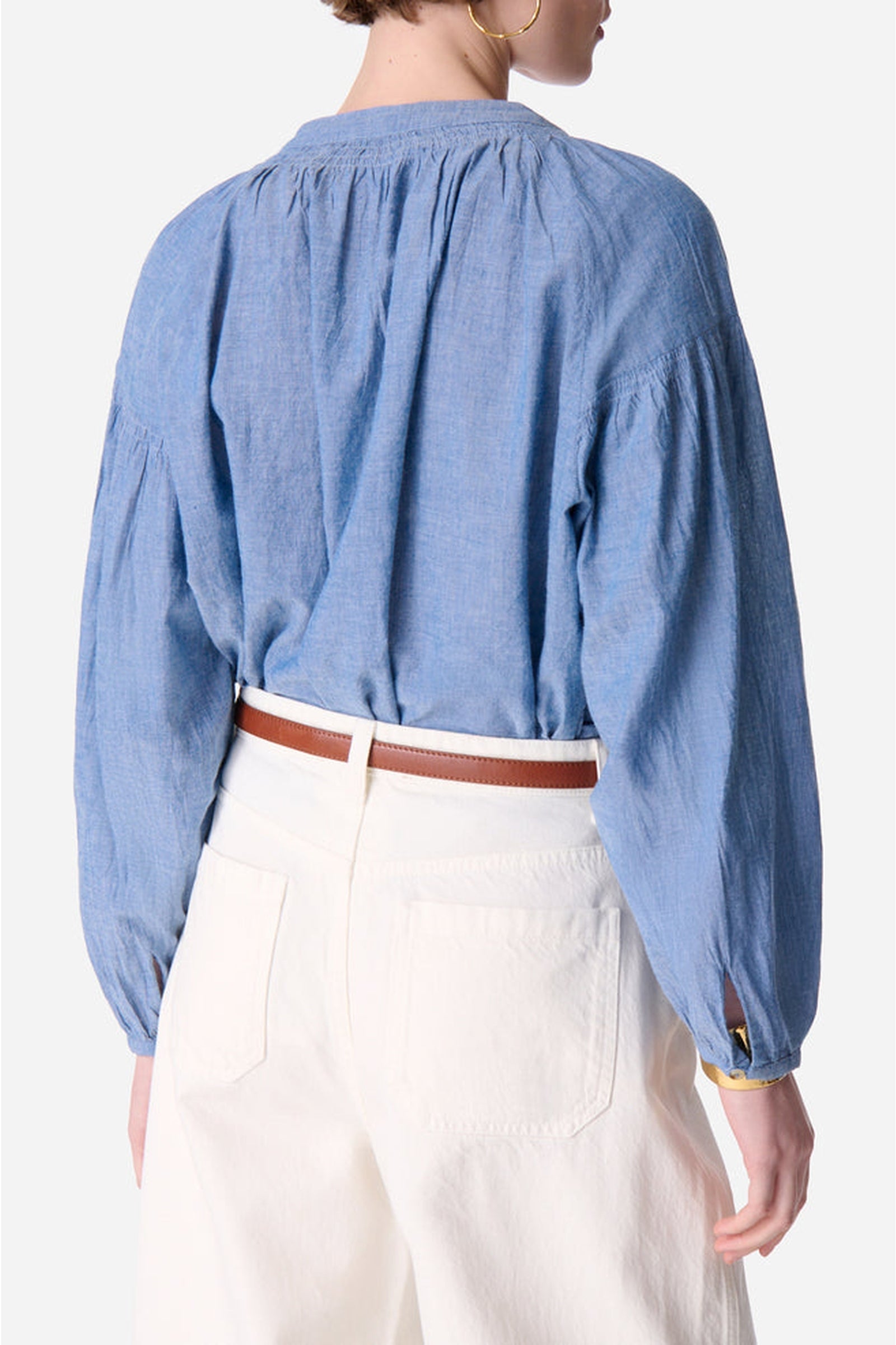 Blouse à col rond Nipoa - Chambray