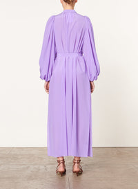 Robe longue Canessa en soie - Violet