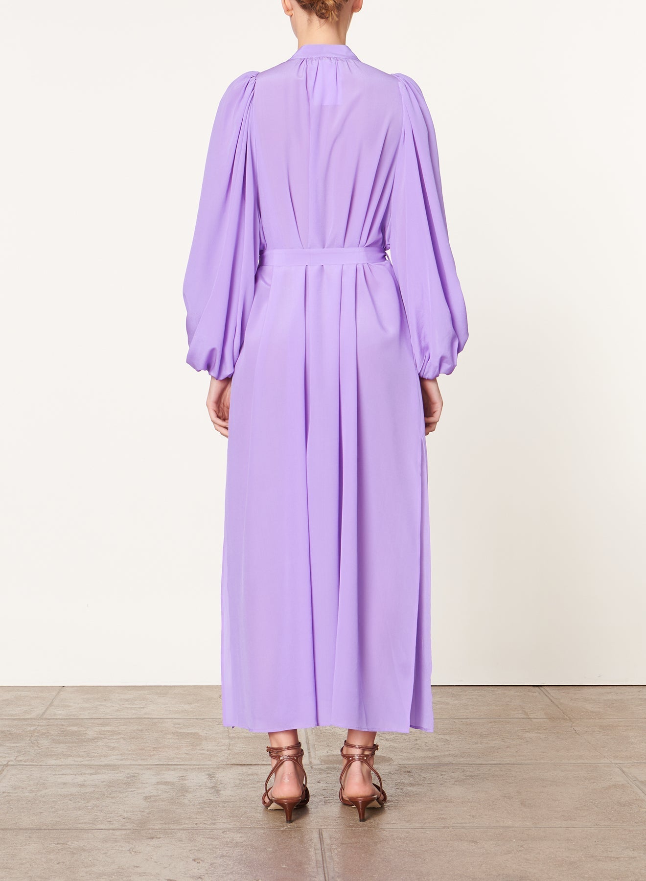 Robe longue Canessa en soie - Violet