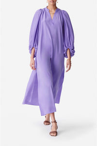 Robe longue Canessa en soie - Violet