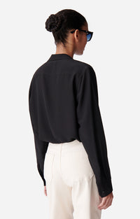 Chemise Demo en soie - Noir