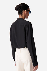 Chemise Demo en soie - Noir