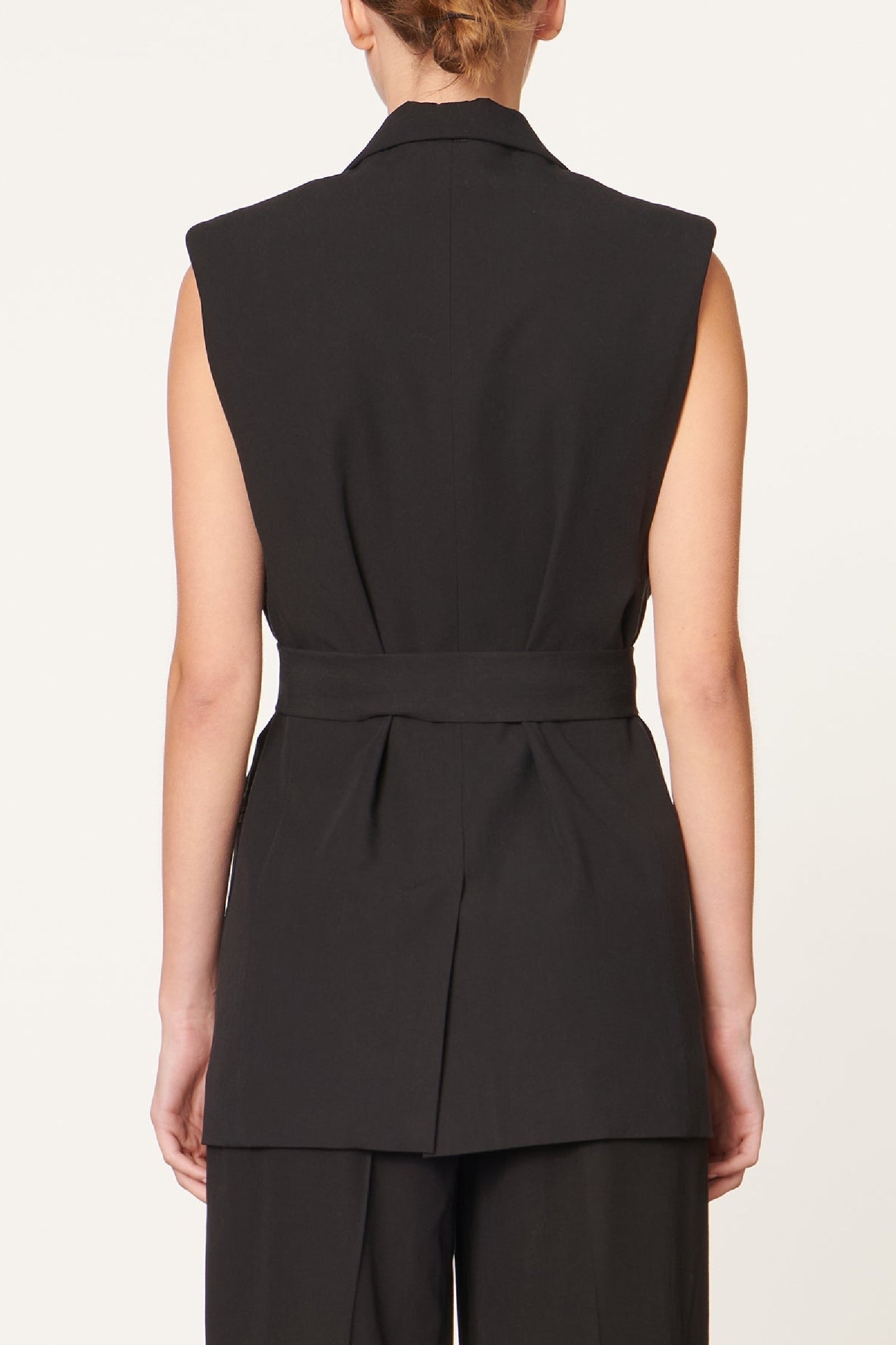 Christen sleeveless jacket - Black