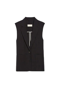 Christen sleeveless jacket - Black