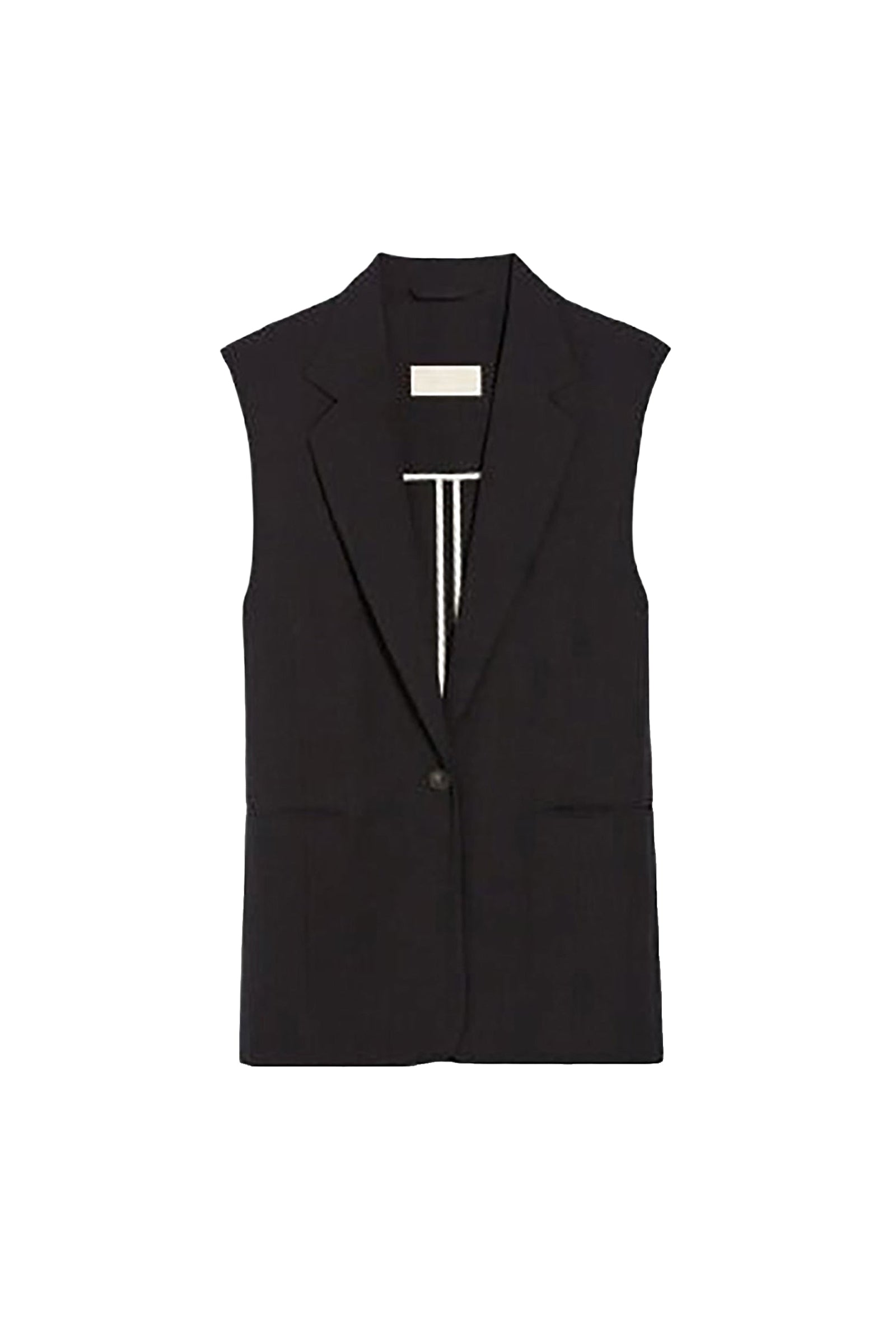 Christen sleeveless jacket - Black