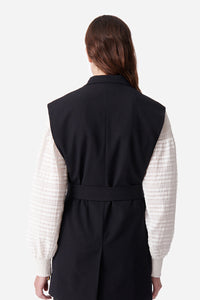 Christen sleeveless jacket - Black
