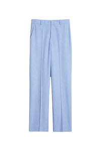 Pantalon taille haute Palazzo - Bleuet