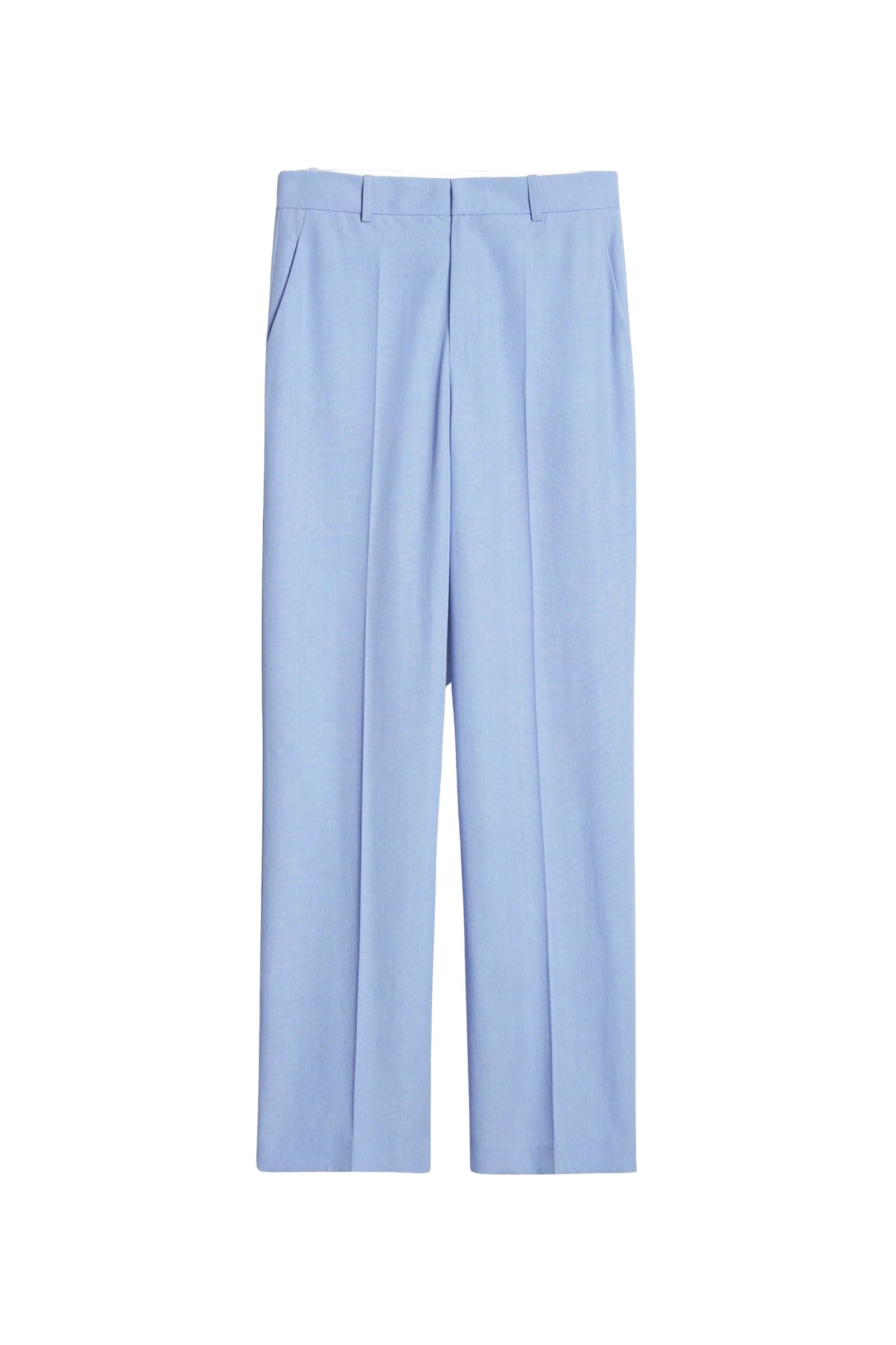 Pantalon taille haute Palazzo - Bleuet
