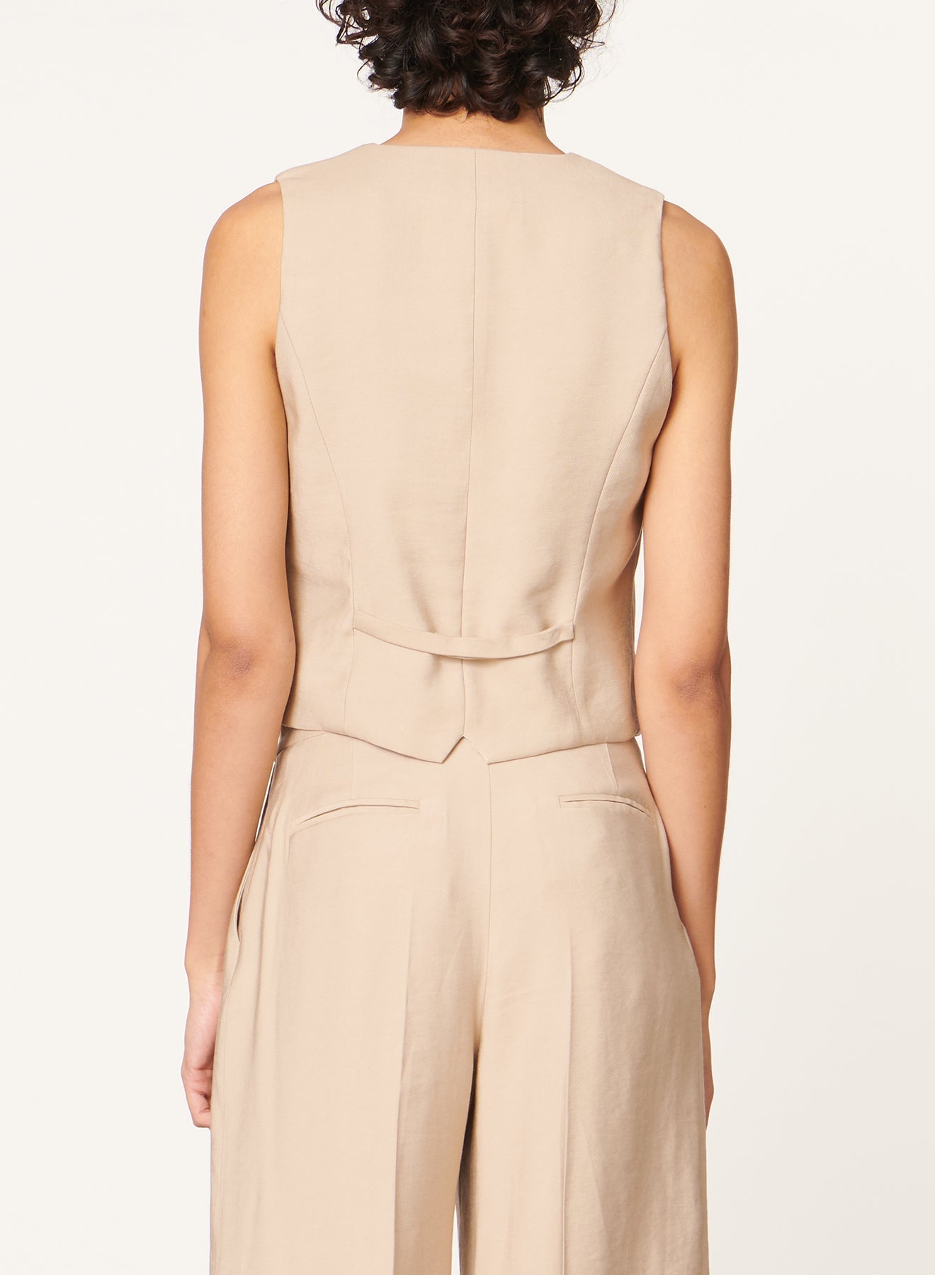 Gilet court sans manches Benson - Taupe