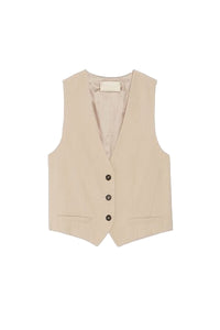 Gilet court sans manches Benson - Taupe