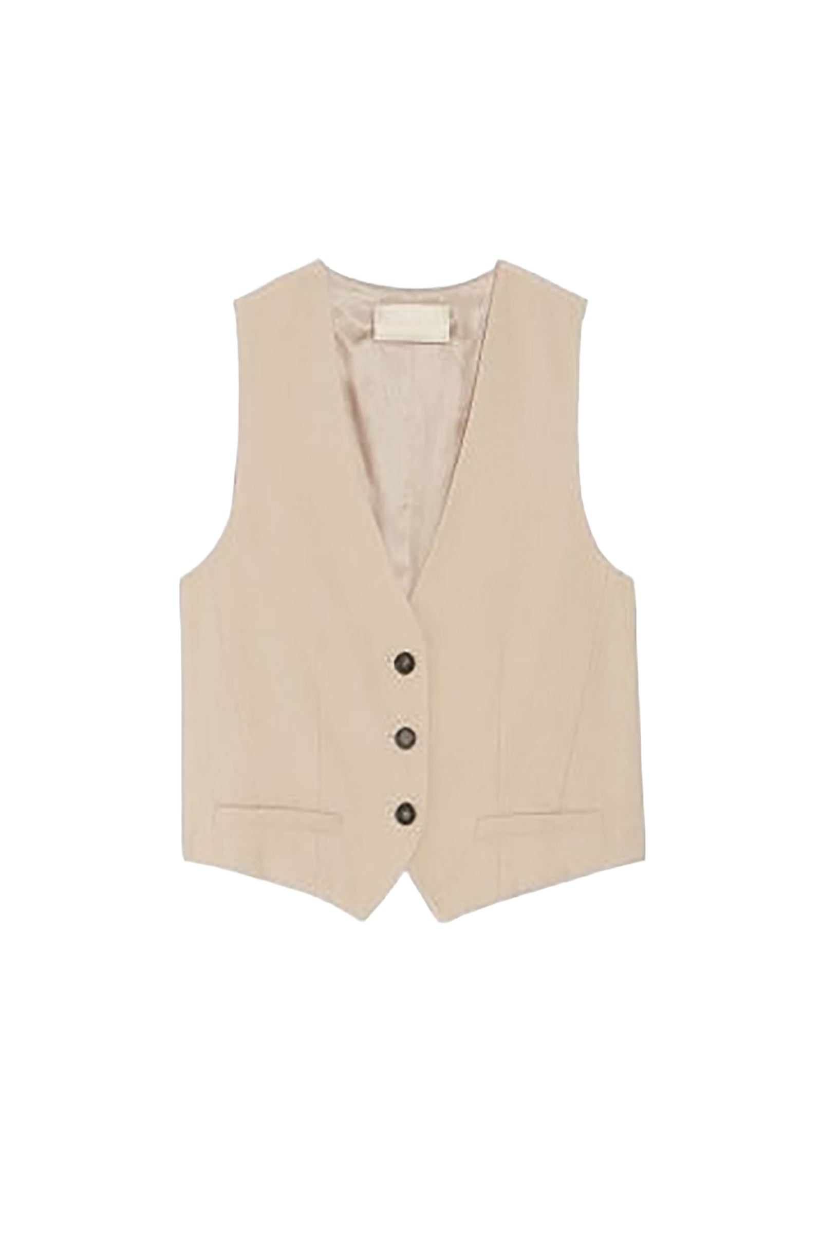 Gilet court sans manches Benson - Taupe