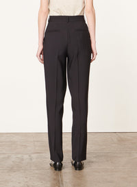 Pantalon taille haute à pinces Dude - Noir