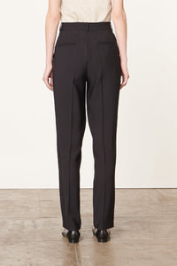 Pantalon taille haute à pinces Dude - Noir