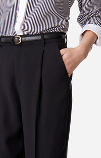 Pantalon taille haute à pinces Dude - Noir