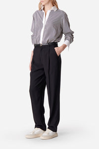 Pantalon taille haute à pinces Dude - Noir