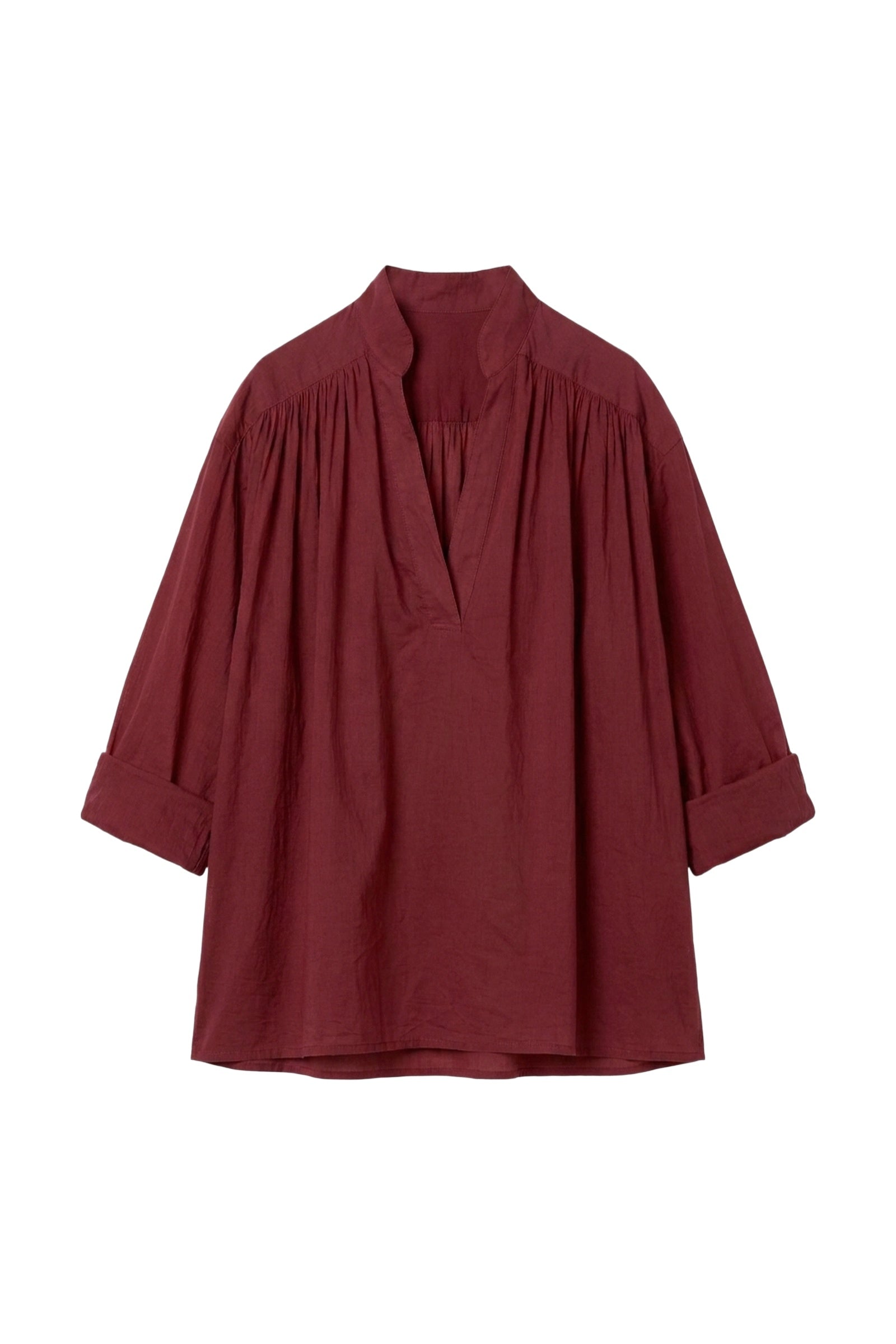 RECO : 95 // Blouse Calvin en coton - Bordeaux