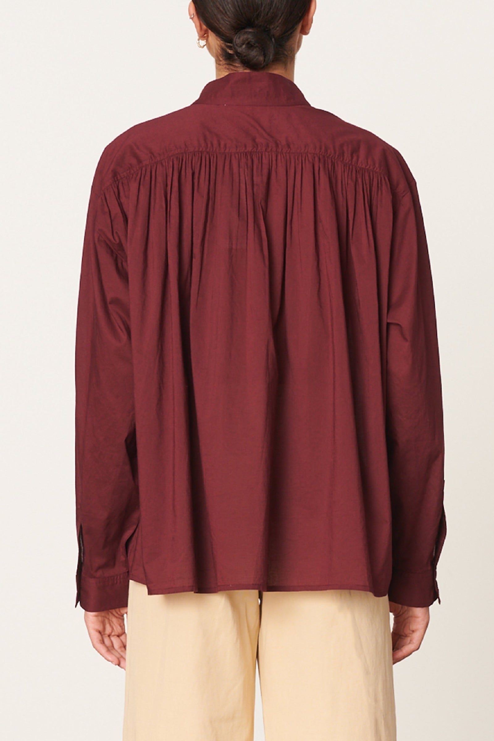 Calvin cotton blouse - Bordeaux