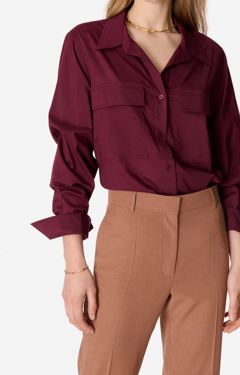 RECO : 70 // Chemise Dim en coton - Bordeaux