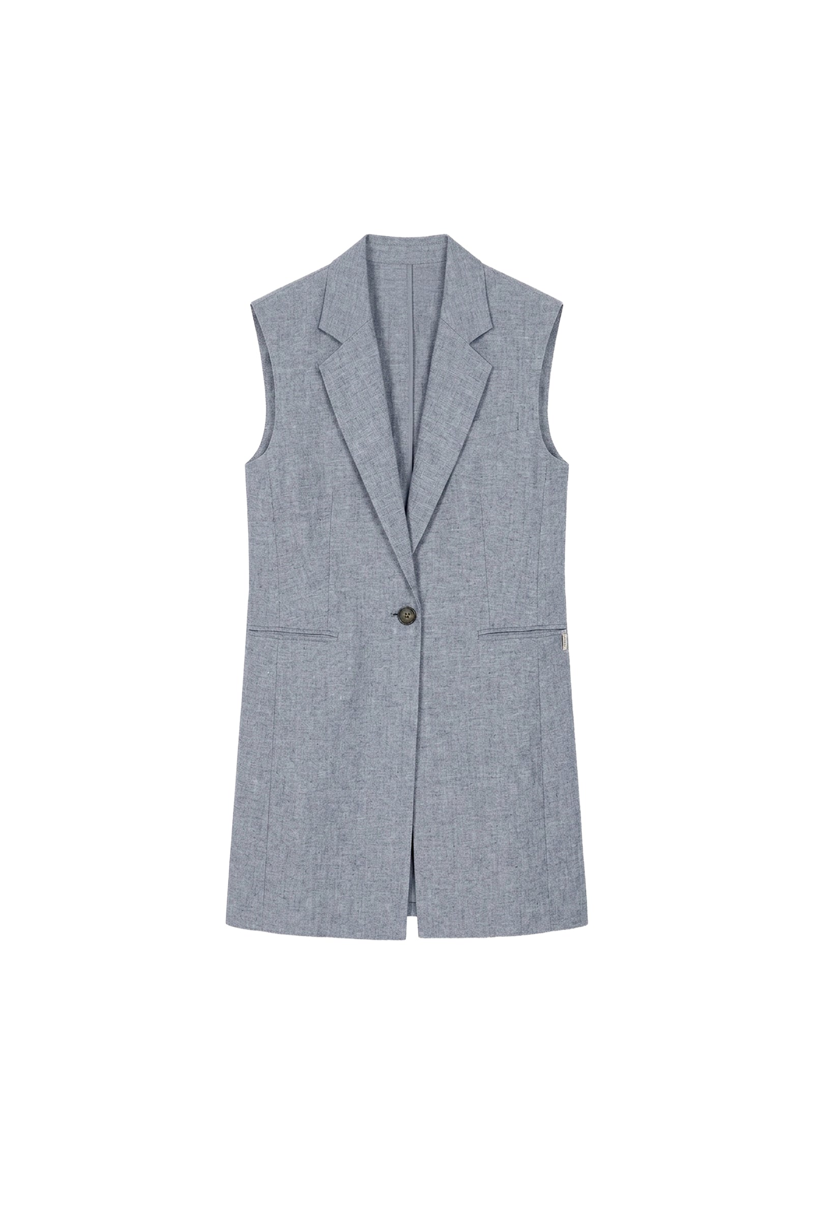 Veste sans manches - Bleu Chiné