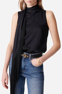 Blouse drapé Django - Noir