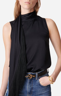 Blouse drapé Django - Noir
