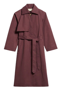 Dexter Long Trench Coat - Fig