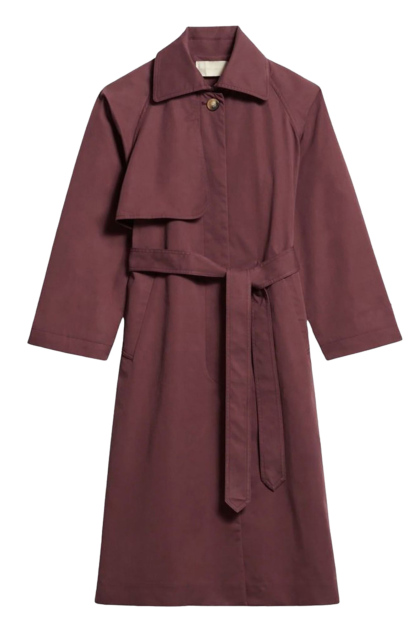 Dexter Long Trench Coat - Fig