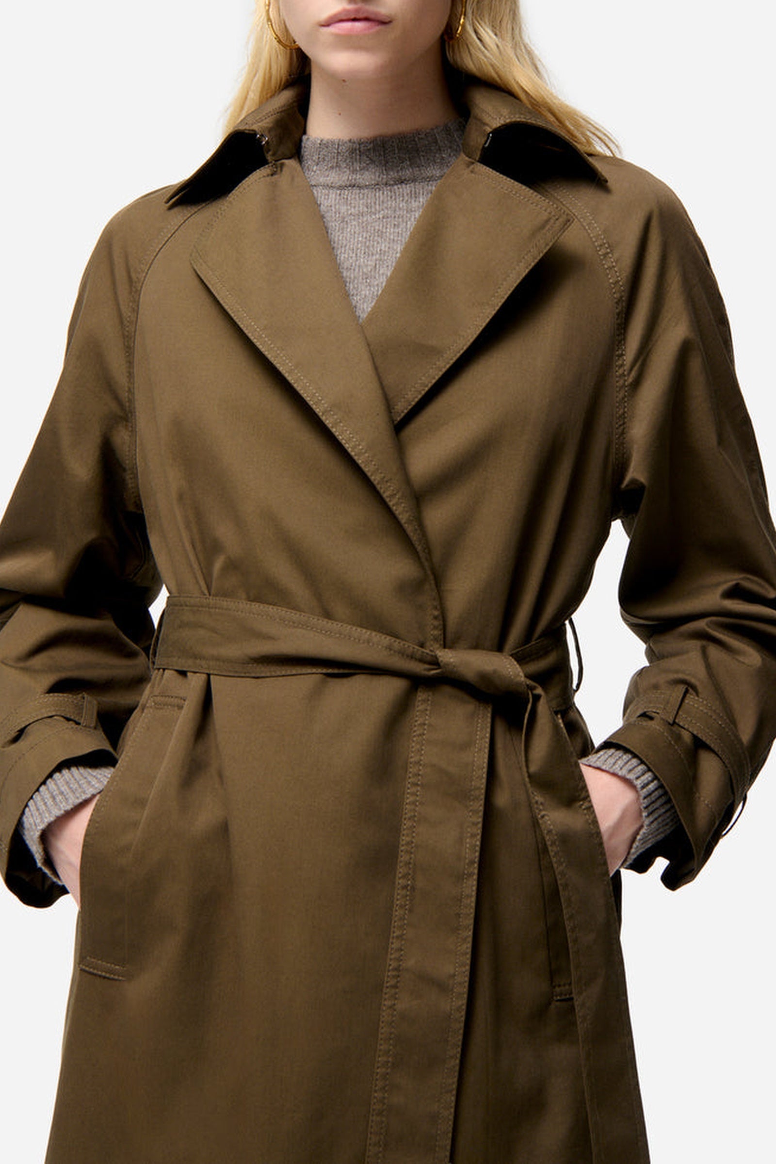 RECO : 240 // Trench-coat Faro en coton - Militaire