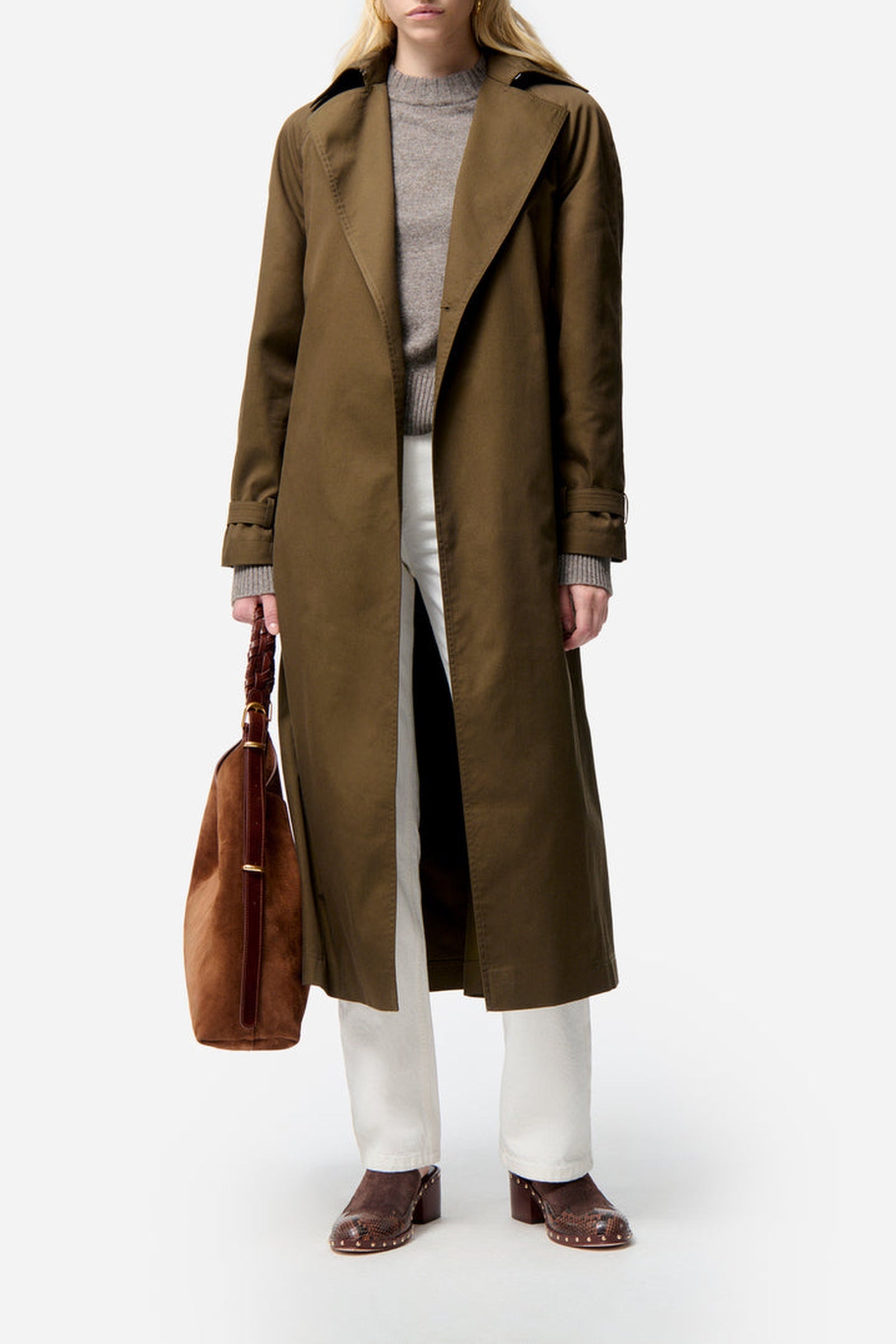 RECO : 240 // Trench-coat Faro en coton - Militaire