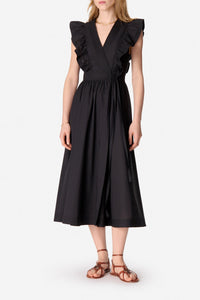 RECO : 130 // Robe longue Ermione en coton - Noir