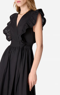 RECO : 130 // Robe longue Ermione en coton - Noir