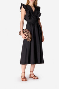 RECO : 130 // Robe longue Ermione en coton - Noir