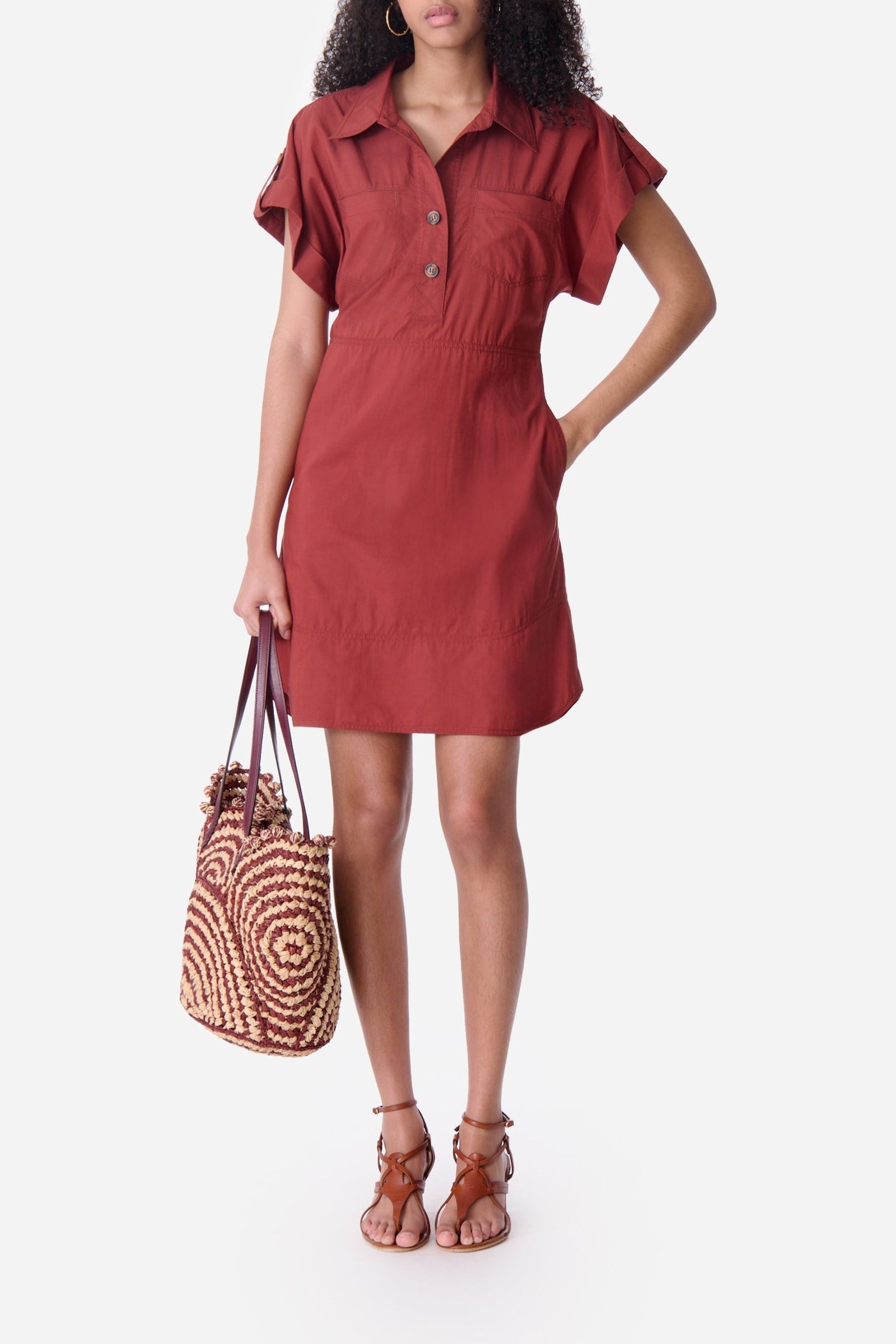 Robe courte Elmina - Roux