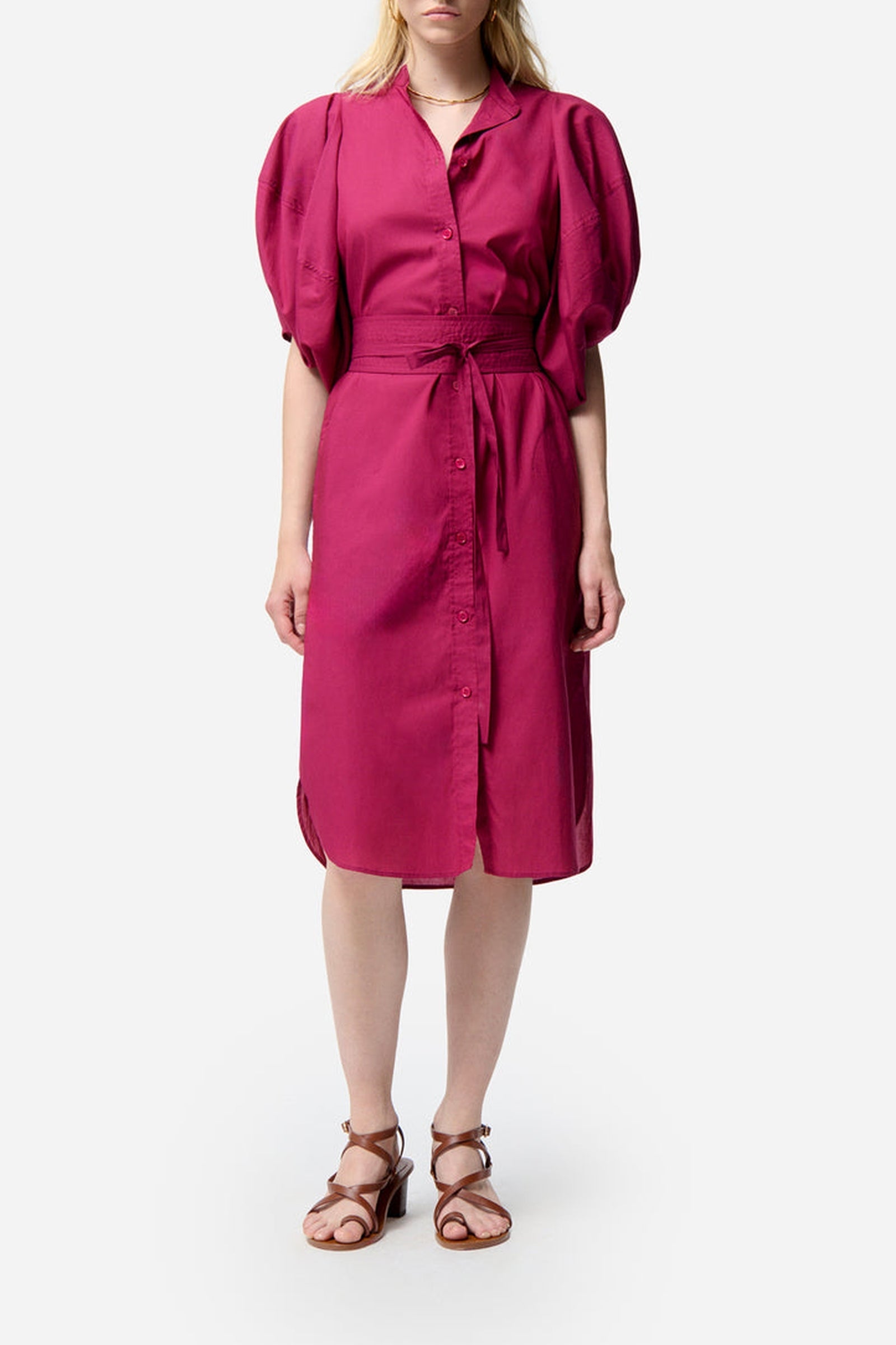 Robe midi Flora - Grenat