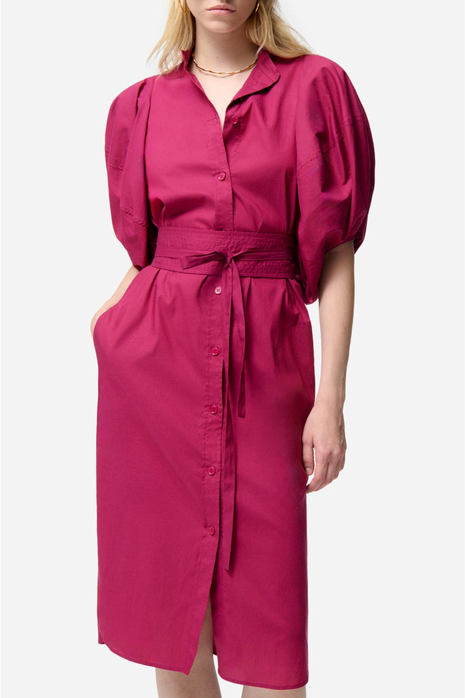 Robe midi Flora - Grenat