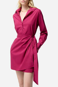Robe courte Foglia - Grenat