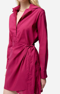 Robe courte Foglia - Grenat